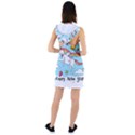 Merry Christmas Xmas Doodle Sketch Cartoon Unicorn Racer Back Hoodie Dress View2