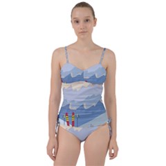 Winter Sports Ski Winter Snow Sweetheart Tankini Set by Pakjumat