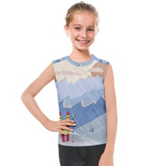 Winter Sports Ski Winter Snow Kids  Mesh Tank Top by Pakjumat