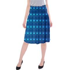 Bird Pattern Owl Drawing Midi Beach Skirt by Pakjumat