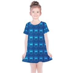 Bird Pattern Owl Drawing Kids  Simple Cotton Dress by Pakjumat