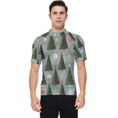 Christmas Trees Pattern Wallpaper Men s Short Sleeve Rash Guard by Pakjumat