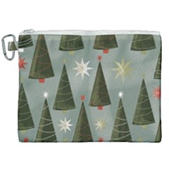 Christmas Trees Pattern Wallpaper Canvas Cosmetic Bag (xxl) by Pakjumat