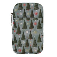 Christmas Trees Pattern Wallpaper Waist Pouch (small) by Pakjumat