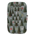 Christmas Trees Pattern Wallpaper Waist Pouch (Small) View2