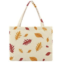 Leaves Autumn Fall Background Mini Tote Bag by Pakjumat