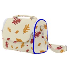 Leaves Autumn Fall Background Satchel Shoulder Bag by Pakjumat