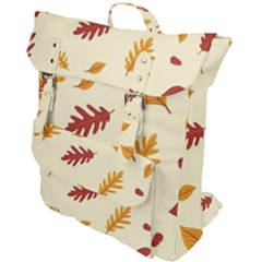 Leaves Autumn Fall Background Buckle Up Backpack by Pakjumat