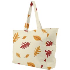 Leaves Autumn Fall Background Simple Shoulder Bag by Pakjumat