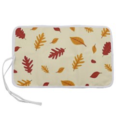 Leaves Autumn Fall Background Pen Storage Case (l) by Pakjumat