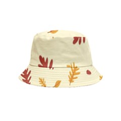 Leaves Autumn Fall Background Bucket Hat (kids) by Pakjumat