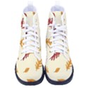 Leaves Autumn Fall Background Men s High-Top Canvas Sneakers View1