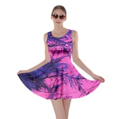 Fir Sunset Frost Snow Skater Dress by Pakjumat