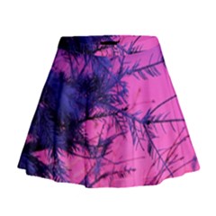 Fir Sunset Frost Snow Mini Flare Skirt by Pakjumat