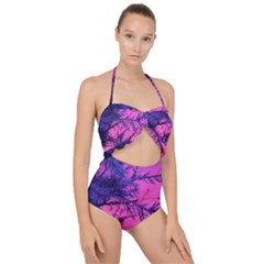 Fir Sunset Frost Snow Scallop Top Cut Out Swimsuit