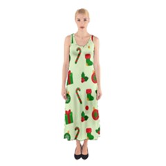 Festive Background Holiday Background Sleeveless Maxi Dress by Pakjumat