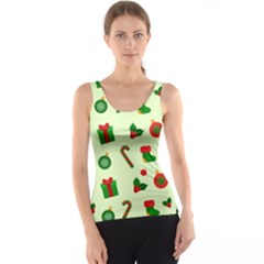 Festive Background Holiday Background Women s Basic Tank Top by Pakjumat