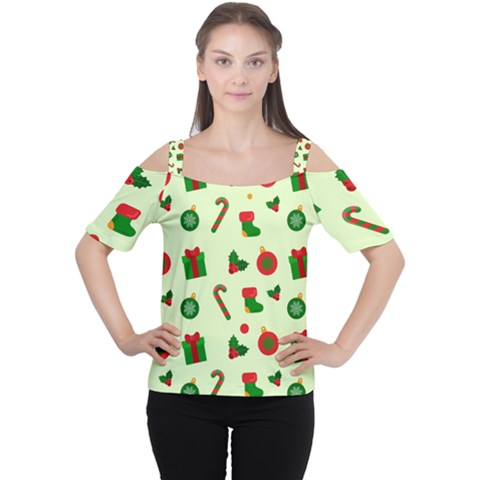 Festive Background Holiday Background Cutout Shoulder T-shirt by Pakjumat