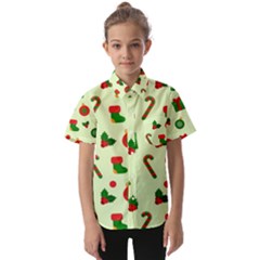 Festive Background Holiday Background Kids  Short Sleeve Shirt by Pakjumat