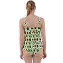 Festive Background Holiday Background Twist Front Tankini Set View2