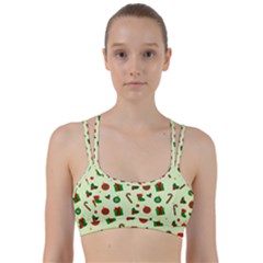 Festive Background Holiday Background Line Them Up Sports Bra by Pakjumat