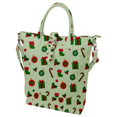 Festive Background Holiday Background Buckle Top Tote Bag by Pakjumat