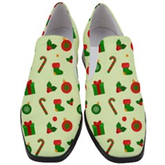 Festive Background Holiday Background Women Slip On Heel Loafers by Pakjumat