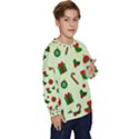 Festive Background Holiday Background Kids  Crewneck Sweatshirt View3