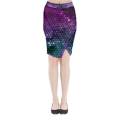 Digital Abstract Party Event Midi Wrap Pencil Skirt by Pakjumat