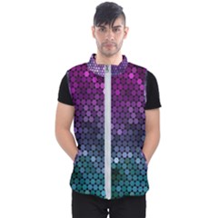 Digital Abstract Party Event Men s Puffer Vest by Pakjumat