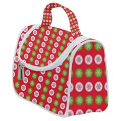 Festive Pattern Christmas Holiday Satchel Handbag by Pakjumat