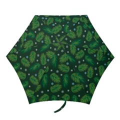 Leaves Snowflake Pattern Holiday Mini Folding Umbrellas by Pakjumat