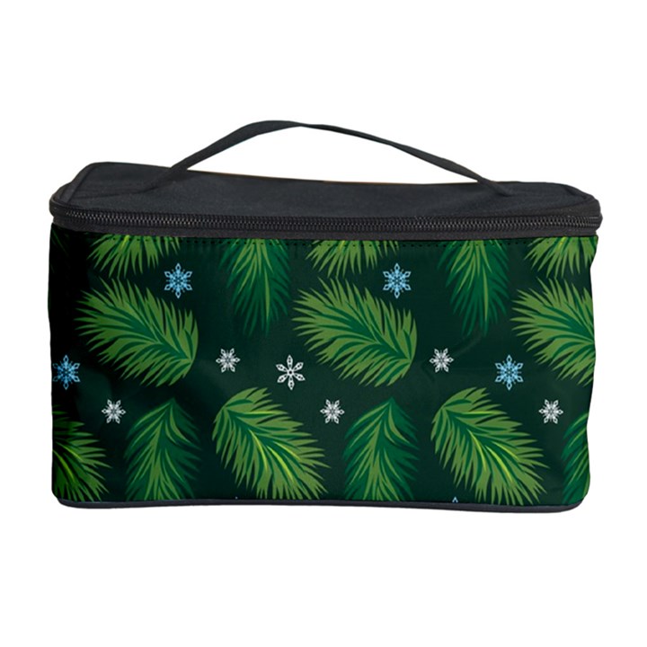 Leaves Snowflake Pattern Holiday Cosmetic Storage Case