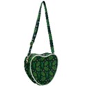 Leaves Snowflake Pattern Holiday Heart Shoulder Bag View2