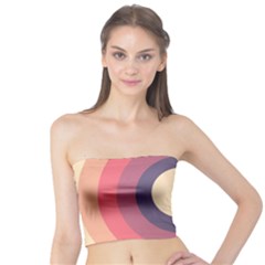 Circles Pattern Bullseye Cream Tube Top