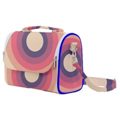 Circles Pattern Bullseye Cream Satchel Shoulder Bag by Pakjumat