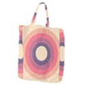 Circles Pattern Bullseye Cream Giant Grocery Tote View1