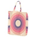 Circles Pattern Bullseye Cream Giant Grocery Tote View2