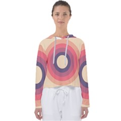 Circles Pattern Bullseye Cream Women s Slouchy Sweat by Pakjumat