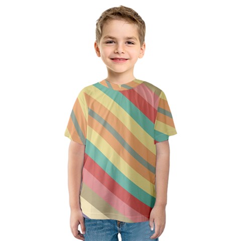 Pattern Design Abstract Pastels Kids  Sport Mesh T-shirt by Pakjumat