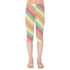 Pattern Design Abstract Pastels Kids  Capri Leggings  by Pakjumat