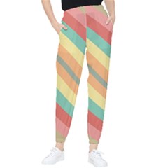 Pattern Design Abstract Pastels Women s Tapered Pants by Pakjumat