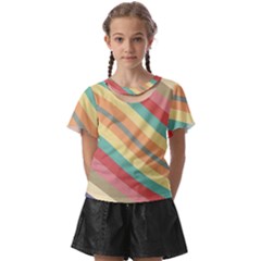 Pattern Design Abstract Pastels Kids  Front Cut T-shirt by Pakjumat