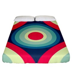 Circle Pattern Repeat Design Fitted Sheet (king Size) by Pakjumat