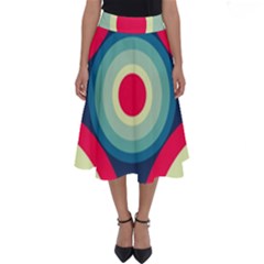 Circle Pattern Repeat Design Perfect Length Midi Skirt by Pakjumat