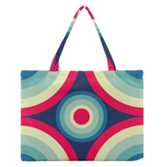 Circle Pattern Repeat Design Zipper Medium Tote Bag by Pakjumat