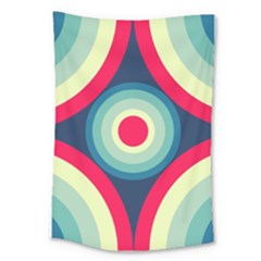 Circle Pattern Repeat Design Large Tapestry by Pakjumat