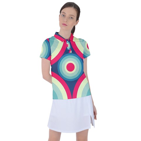 Circle Pattern Repeat Design Women s Polo T-shirt by Pakjumat