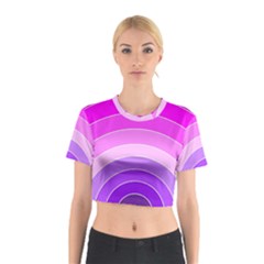 Pink Rainbow Purple Design Pattern Cotton Crop Top