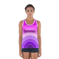 Pink Rainbow Purple Design Pattern Sport Tank Top 